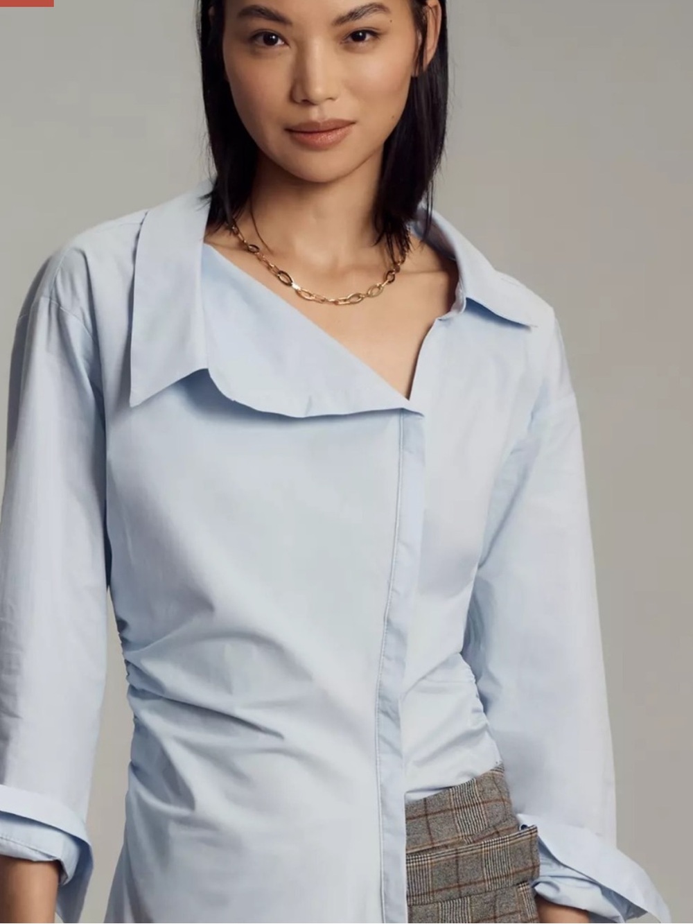MAEVE Anthropology Asymmetrical Buttondown Shirt XL NWT